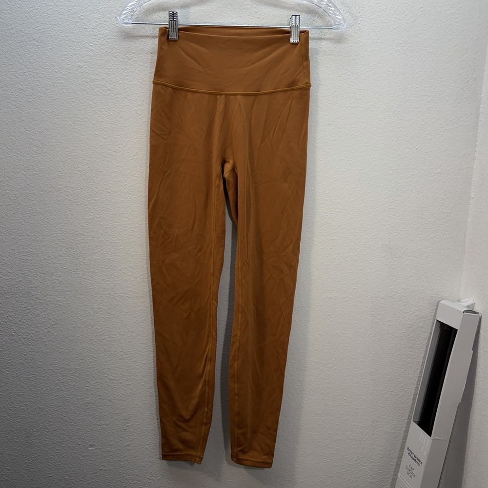 Paragon Original Sculptseam Legging Sz M Orange Full Length Seamless Front Gym